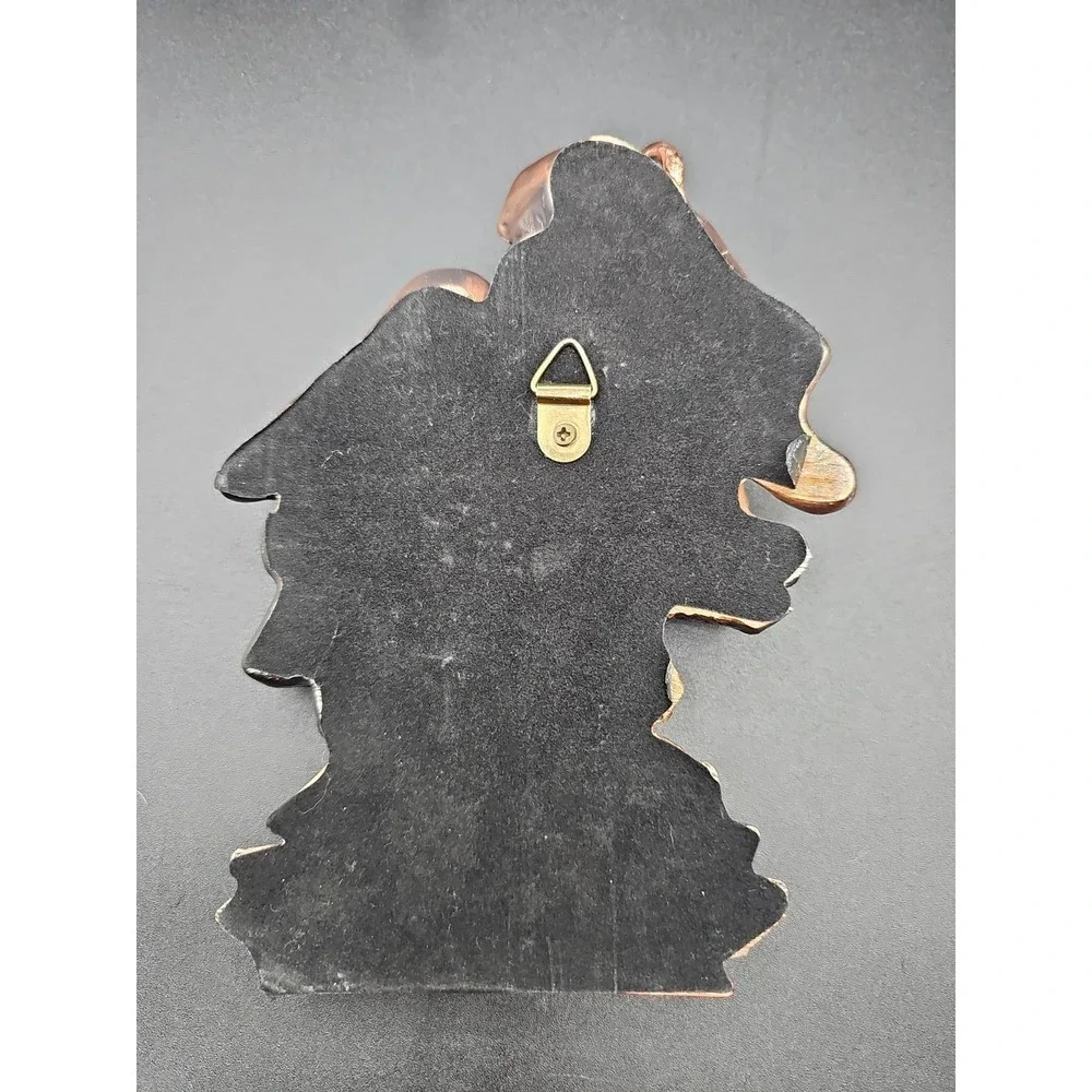 Vintage Baby Jesus, Joseph & Mary Solid Brass Copper Wall Plaque. AA